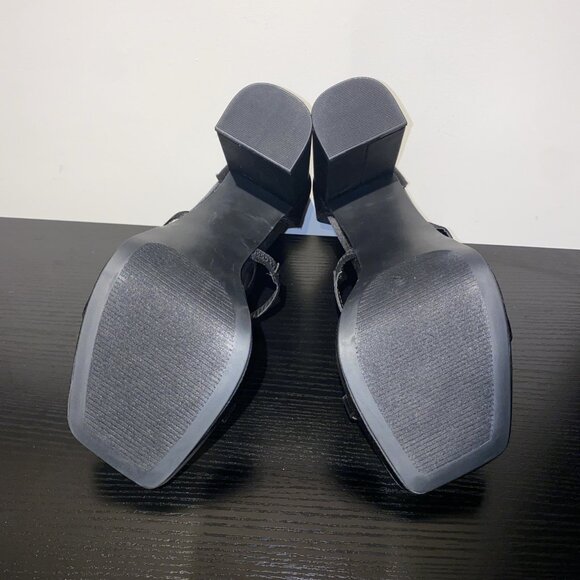 Torrid 11W Black Satin Strappy High Heel - Picture 5 of 8